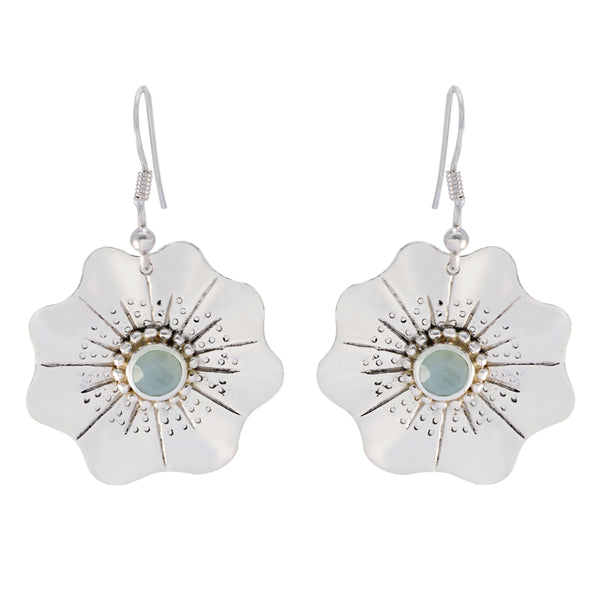 Chalcedony-Spanish-Addison-Solitaire-Dangle-Blue-Silver-Earring