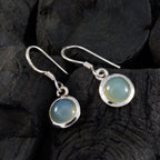 Chalcedony-Australian-Audrey-Solitaire-Dangle-Blue-Sterling-Silver-Earring