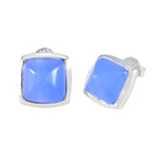 Chalcedony-Japanese-Daniela-Solitaire-Stud-Blue-92.5-Silver-Earring