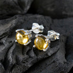 Citrine-American-Fernandaa-Solitaire-Stud-Yellow-92.5-Silver-Earring