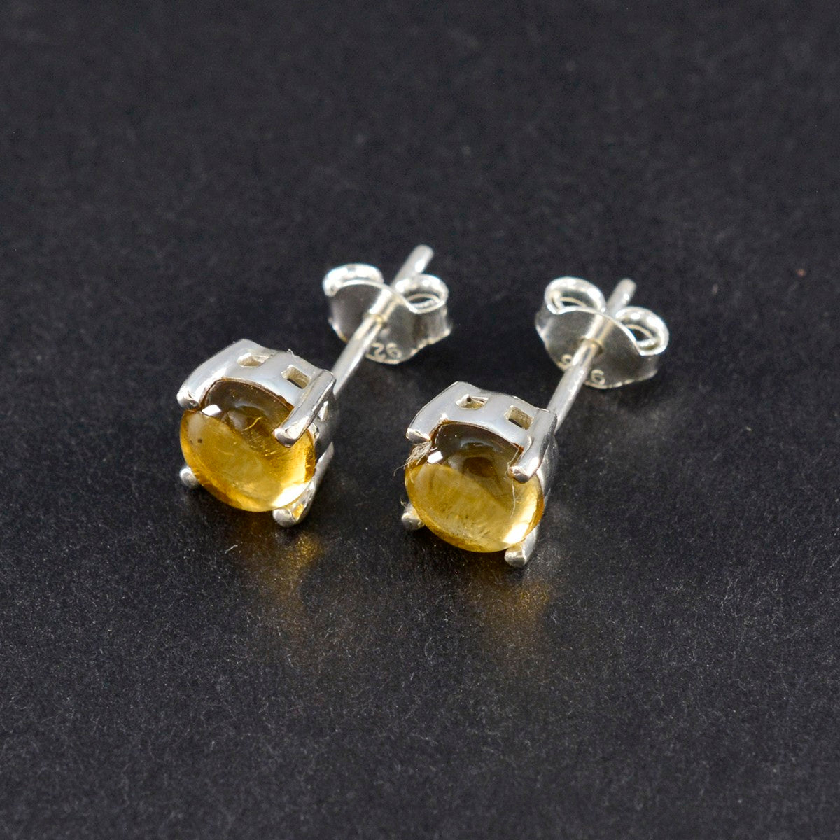 Citrine-American-Fernandaa-Solitaire-Stud-Yellow-92.5-Silver-Earring