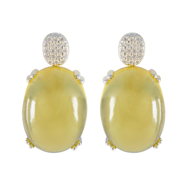 Citrine-American-Lourdes-multiple-Stud-Yellow-Silver-Earring