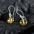 Citrine-French-Lili-Solitaire-Dangle-Yellow-Silver-Earring