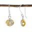 Citrine-French-Lili-Solitaire-Dangle-Yellow-Silver-Earring
