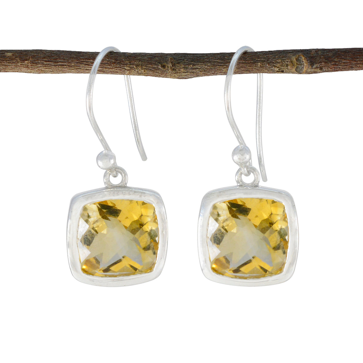 Citrine-Spanish-Claire-Solitaire-Dangle-Yellow-925-Sterling-Silver-Earring Главное изображение товара