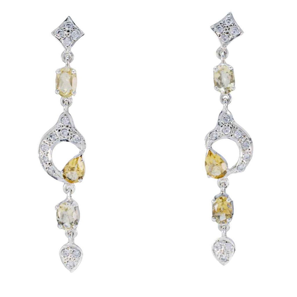 Citrine-Indian-Zara-multiple-Dangle-Yellow-925-Sterling-Silver-Earring
