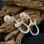 Citrine-Indian-Maria-multiple-Stud-Yellow-925-Sterling-Silver-Earring