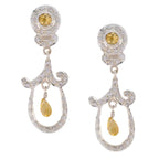 Citrine-Indian-Maria-multiple-Stud-Yellow-925-Sterling-Silver-Earring