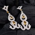 Citrine-American-María-multiple-Stud-Yellow-925-Silver-Earring