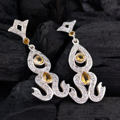 Citrine-American-María-multiple-Stud-Yellow-925-Silver-Earring