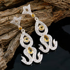Citrine-American-María-multiple-Stud-Yellow-925-Silver-Earring