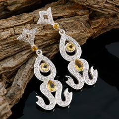Citrine-American-María-multiple-Stud-Yellow-925-Silver-Earring