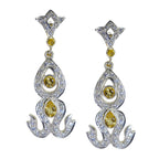 Citrine-American-María-multiple-Stud-Yellow-925-Silver-Earring