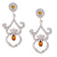 Citrine-Indian-Meera-multiple-Stud-Yellow-Silver-Earring