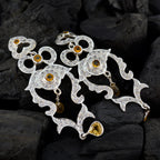 Citrine-Indian-Natcha-multiple-Stud-Yellow-92.5-Silver-Earring