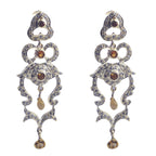 Citrine-Indian-Natcha-multiple-Stud-Yellow-92.5-Silver-Earring