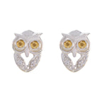 Citrine-Italian-Greta-multiple-Stud-Yellow-Sterling-Silver-Earring