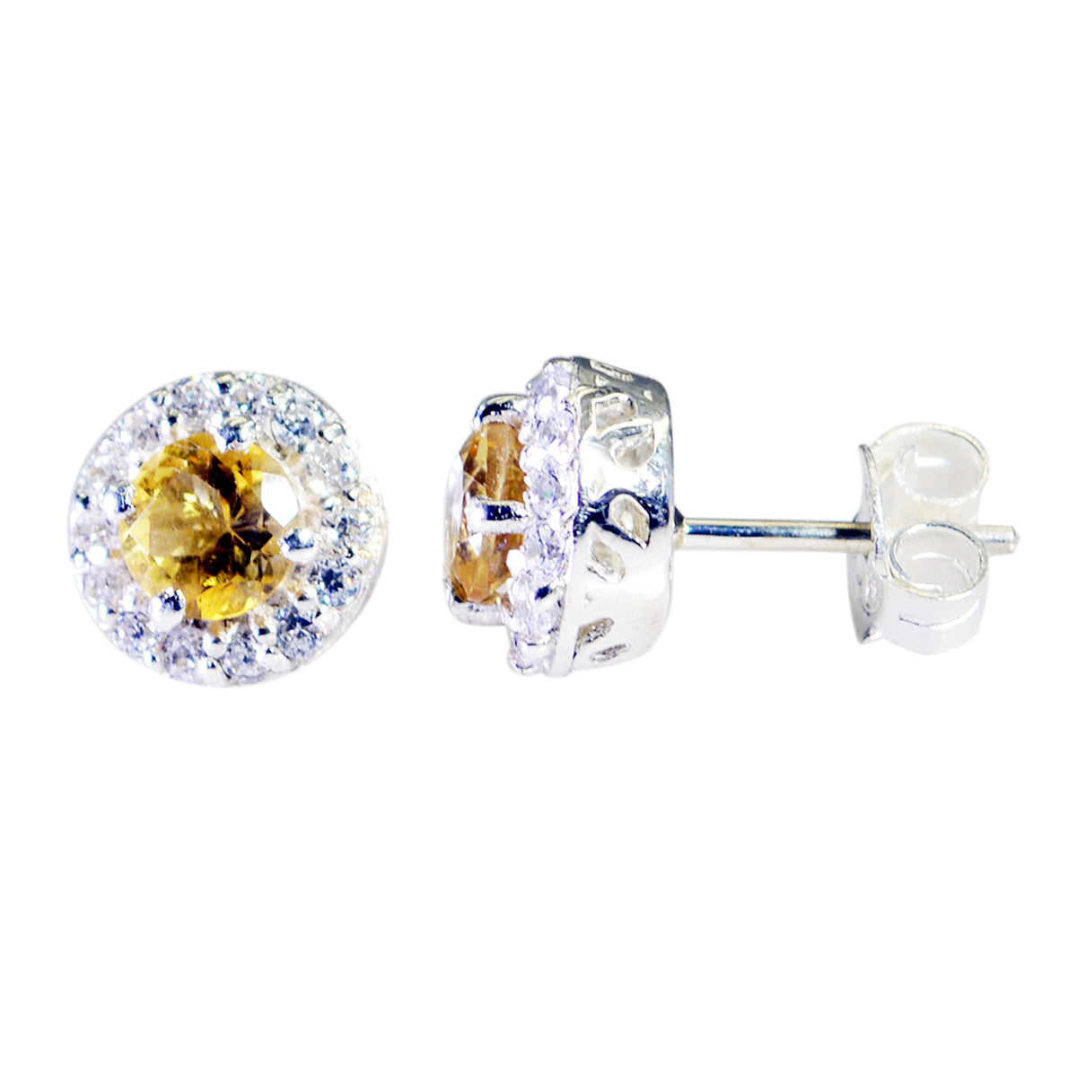 Citrine-Moroccan-Camilla-multiple-Stud-Yellow-925-Sterling-Silver-Earring