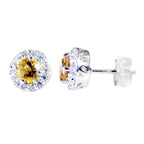 Citrine-Moroccan-Camilla-multiple-Stud-Yellow-925-Sterling-Silver-Earring