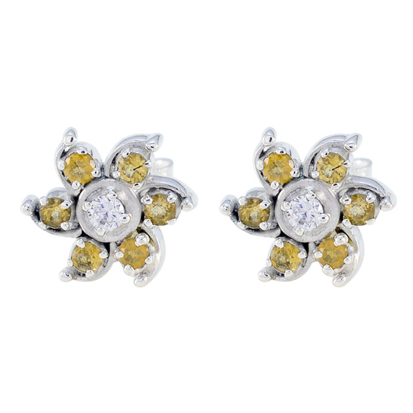 Citrine-Egyptian-Charlotte-multiple-Stud-Yellow-925-Sterling-Silver-Earring