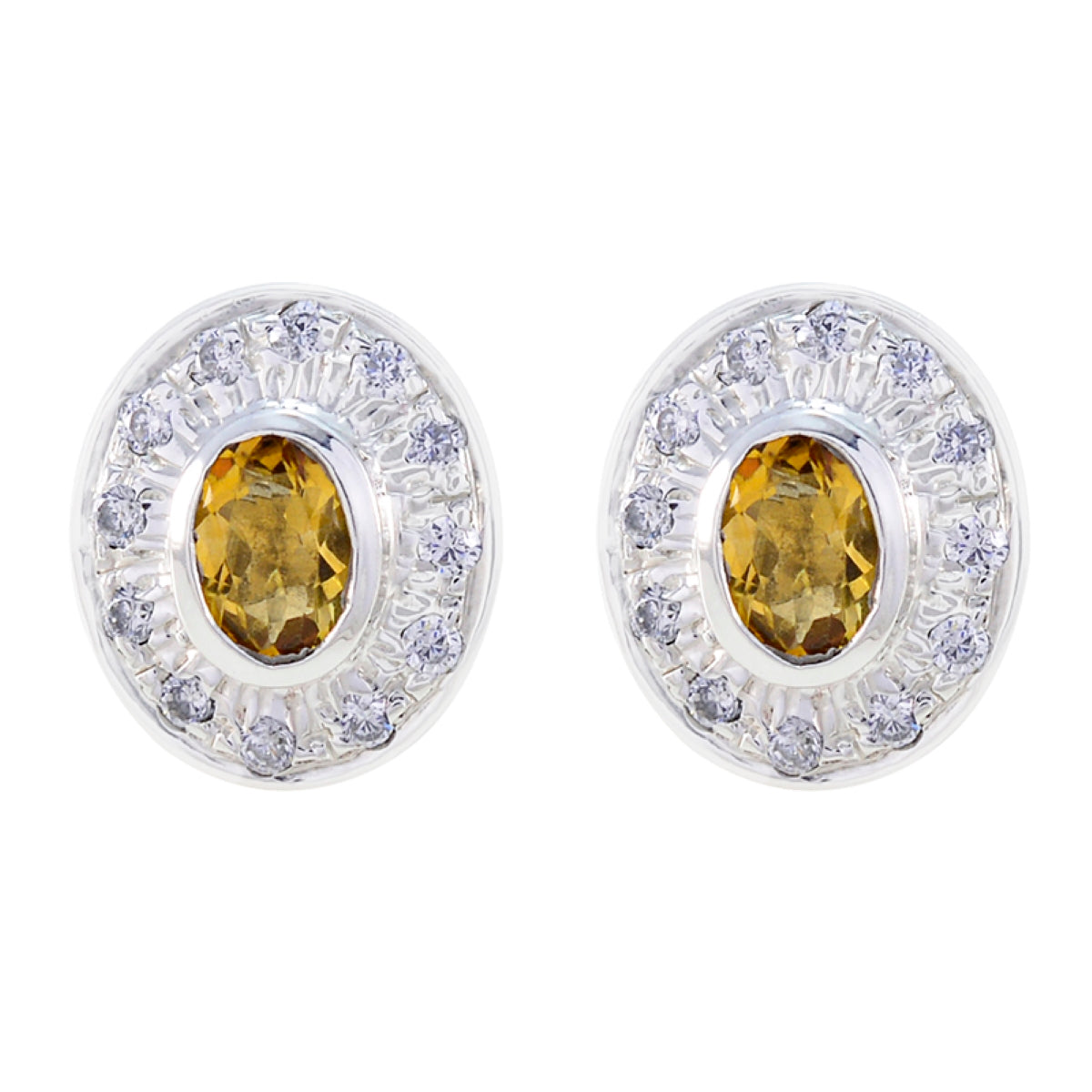 Citrine-Latin-American-Daniela-multiple-Stud-Yellow-925-Silver-Earring