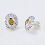 Citrine-Latin-American-Daniela-multiple-Stud-Yellow-925-Silver-Earring