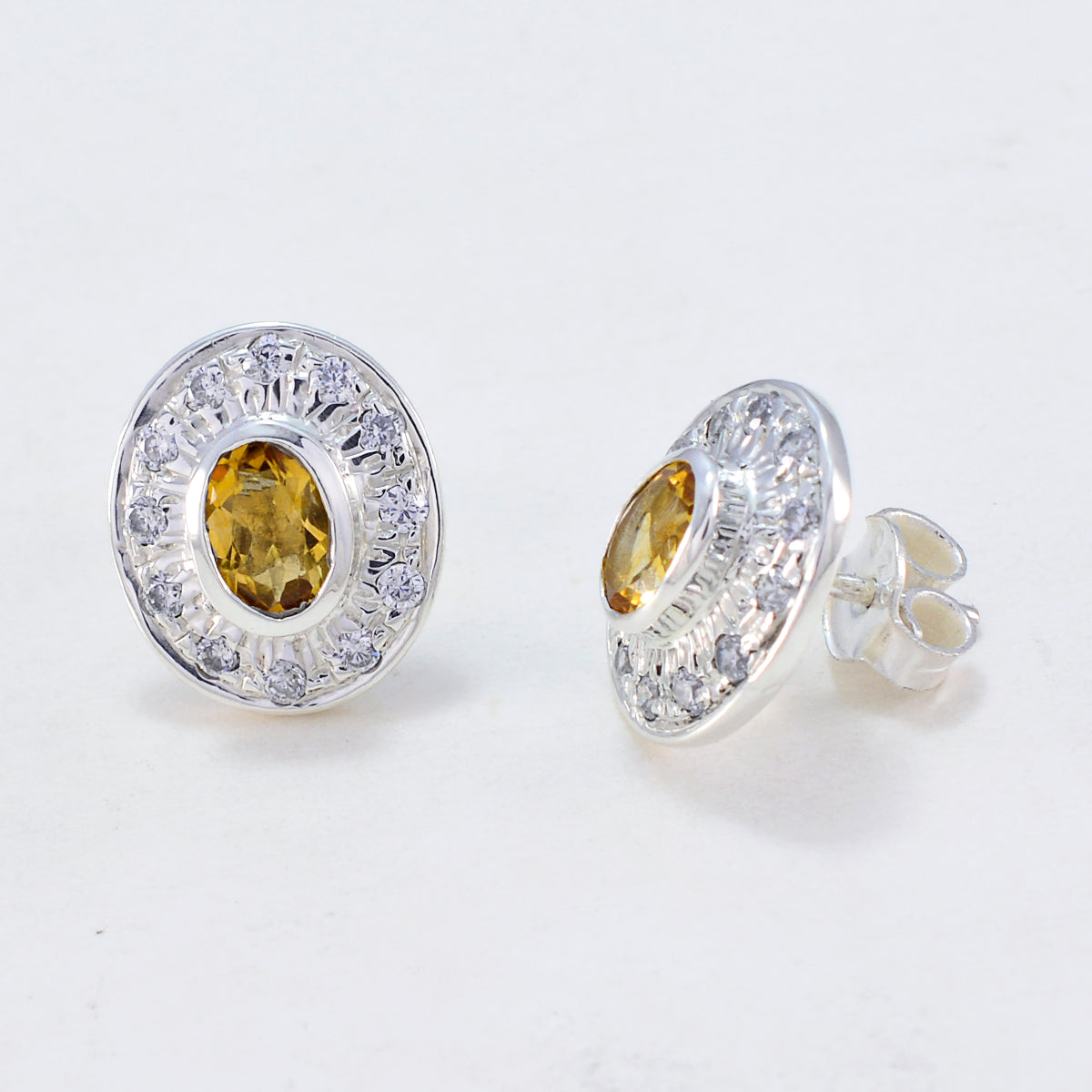 Citrine-Latin-American-Daniela-multiple-Stud-Yellow-925-Silver-Earring