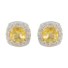 Citrine-German-Sara-multiple-Stud-Yellow-Silver-Earring
