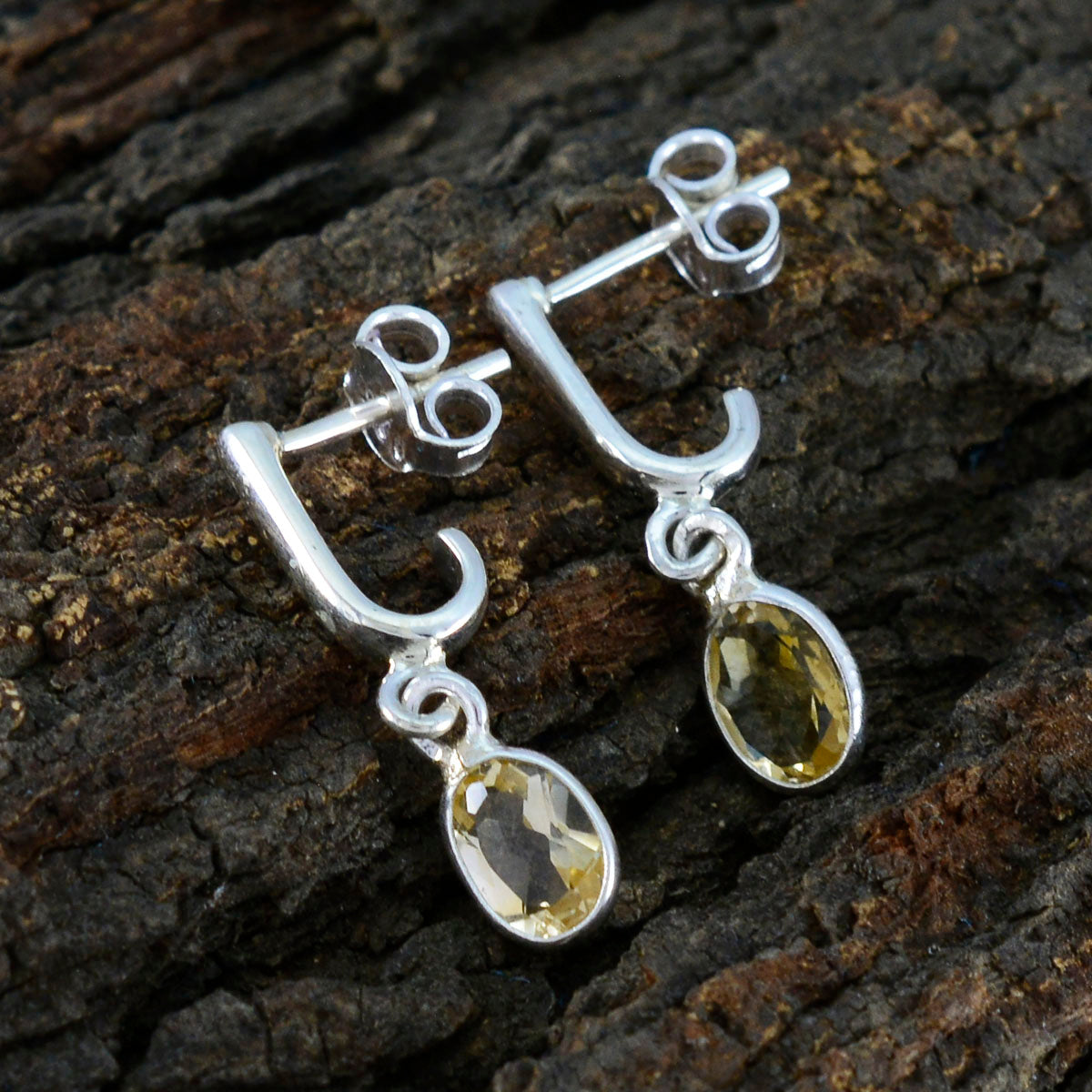 Citrine-Japanese-Clara-multiple-Stud-Yellow-925-Sterling-Silver-Earring