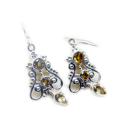 Citrine-Spanish-Savannah-multiple-Dangle-Yellow-Sterling-Silver-Earring