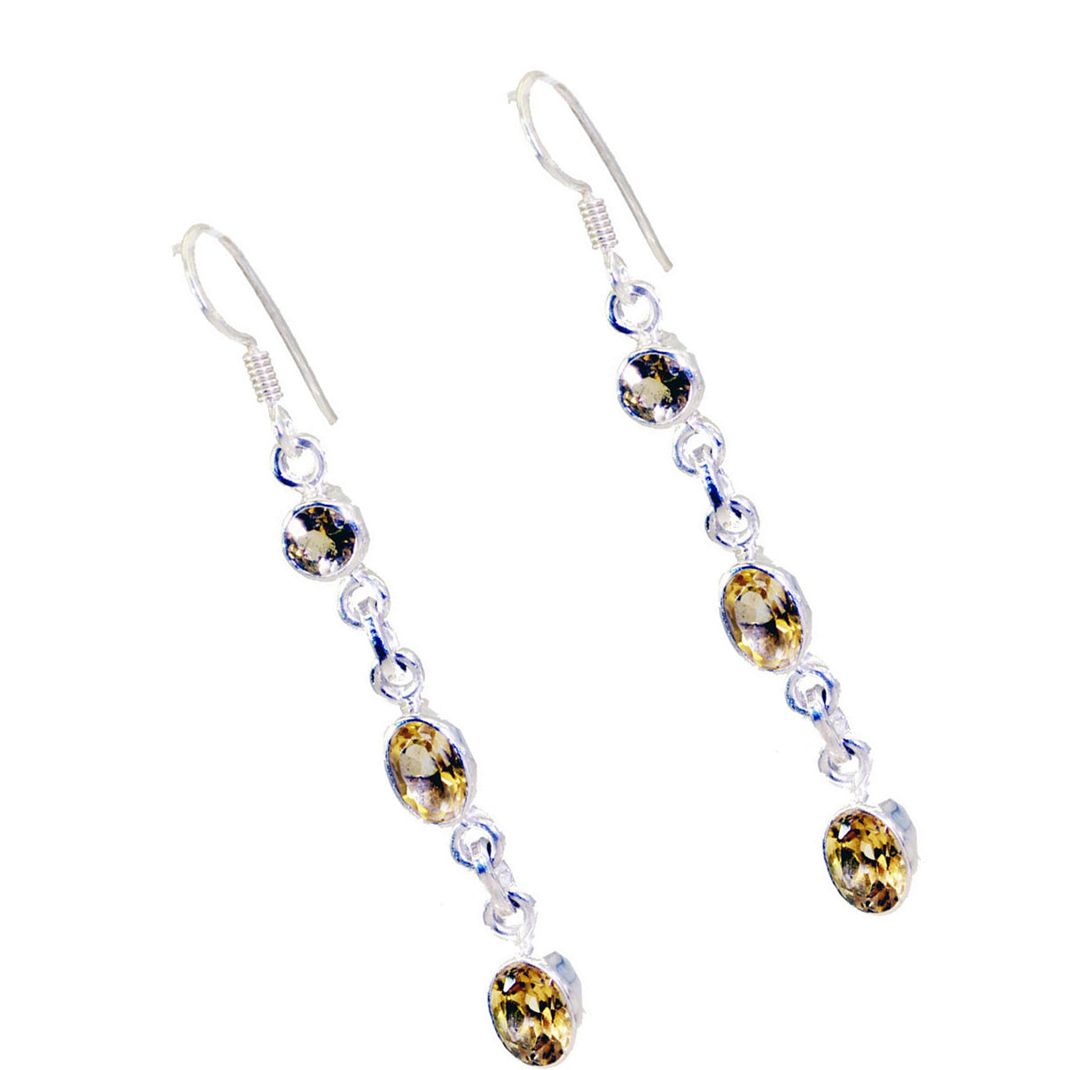 Citrine-Turkish-Eleanor-multiple-Dangle-Yellow-925-Silver-Earring