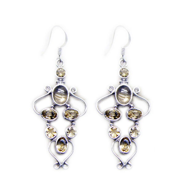Citrine-Japanese-Yasmin-multiple-Dangle-Yellow-925-Silver-Earring