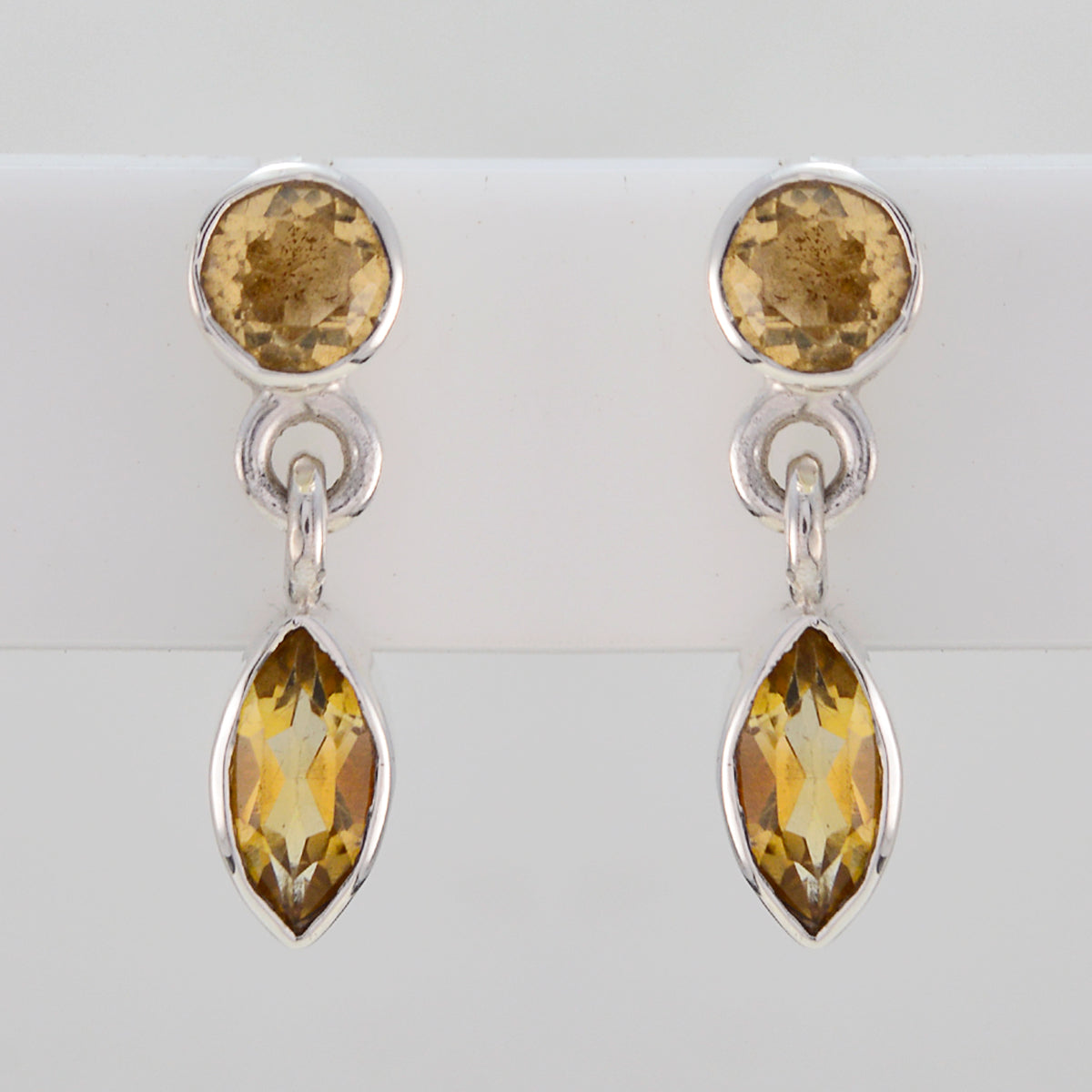 Citrine-Mexican-Ella-multiple-Stud-Yellow-92.5-Silver-Earring Image principale du produit