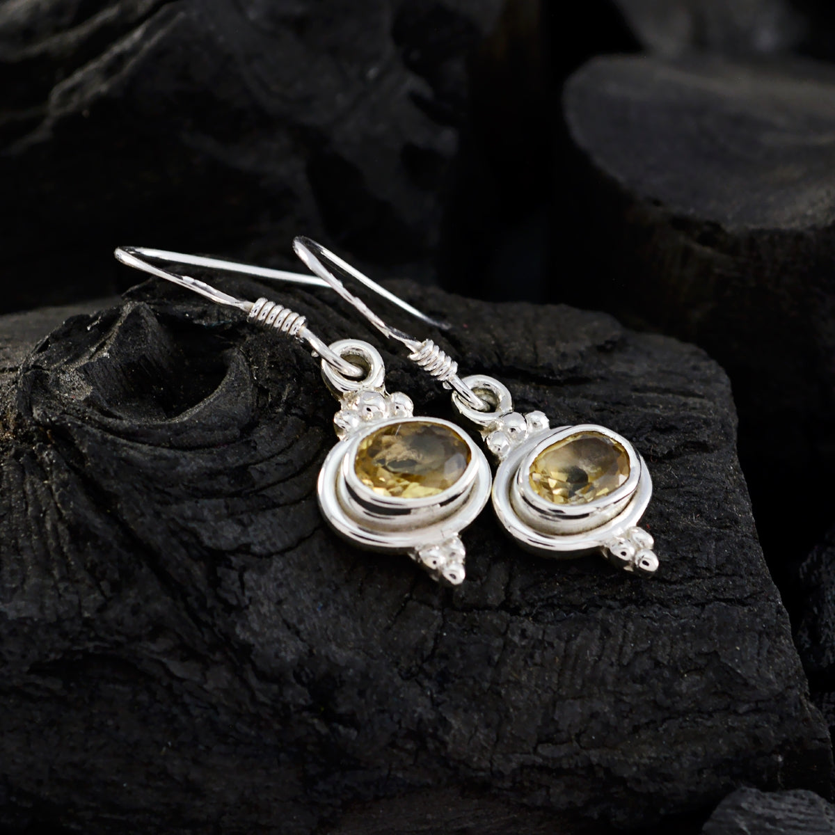 Citrine-Latin-American-Emily-multiple-Dangle-Yellow-Silver-Earring