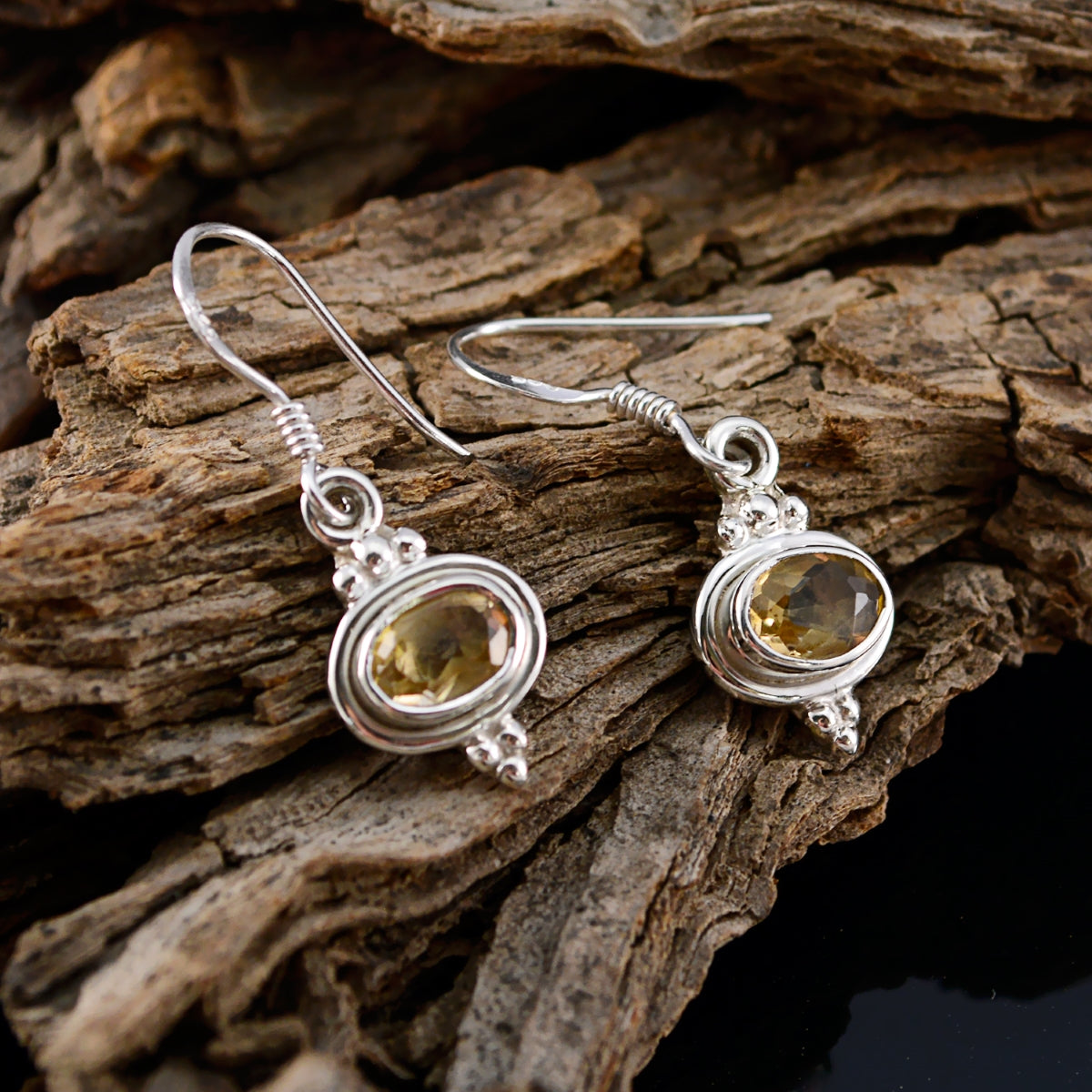 Citrine-Latin-American-Emily-multiple-Dangle-Yellow-Silver-Earring