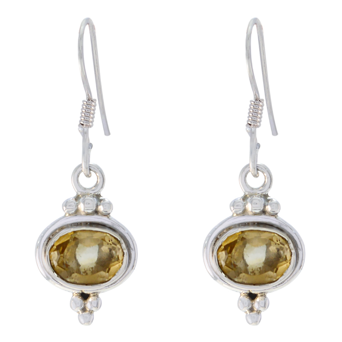 Citrine-Latin-American-Emily-multiple-Dangle-Yellow-Silver-Earring Image principale du produit