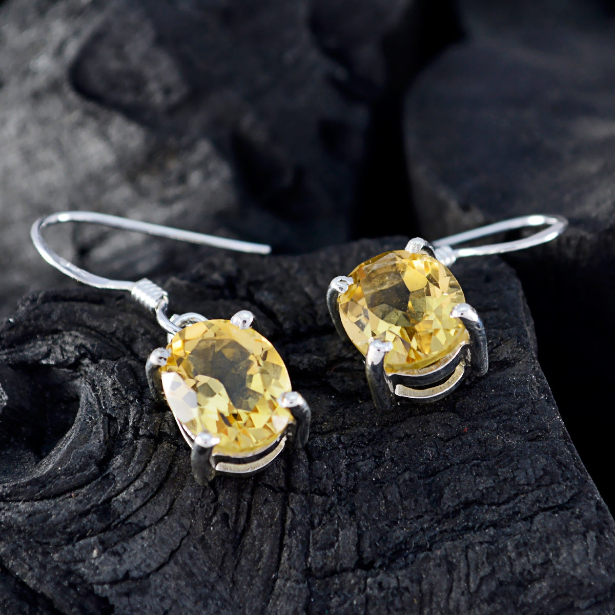 Citrine-German-Eva-multiple-Dangle-Yellow-92.5-Silver-Earring