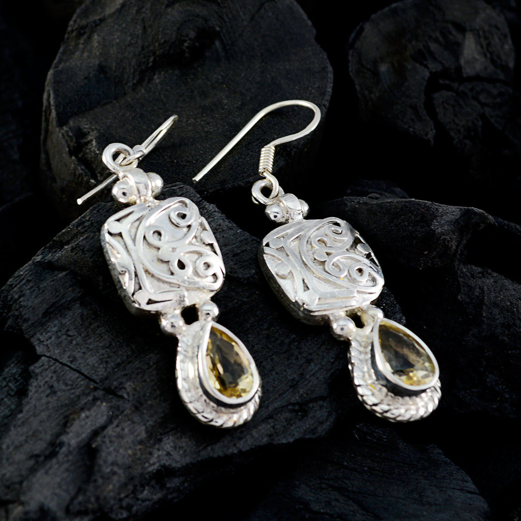 Citrine-Moroccan-Eliza-Solitaire-Dangle-Yellow-92.5-Silver-Earring