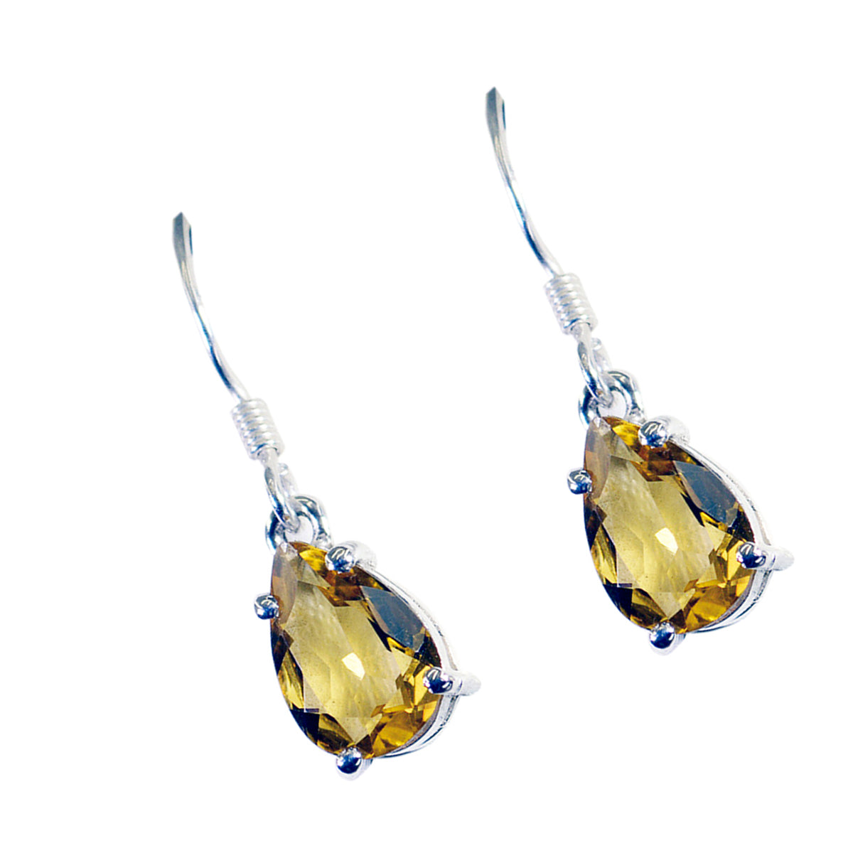 Citrine-American-Grace-Solitaire-Dangle-Yellow-925-Sterling-Silver-Earring