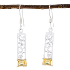 Citrine-American-Yan-Solitaire-Dangle-Yellow-Silver-Earring