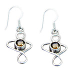 Citrine-Korean-Greta-Solitaire-Dangle-Yellow-Silver-Earring