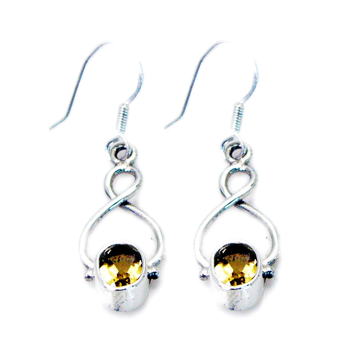 Citrine-Japanese-Hanna-Solitaire-Dangle-Yellow-Sterling-Silver-Earring Hoofdafbeelding