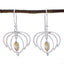 Citrine-Latin-American-Grace-Solitaire-Dangle-Yellow-925-Silver-Earring