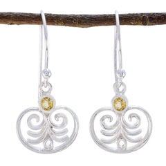 Citrine-Turkish-Hannah-Solitaire-Dangle-Yellow-Sterling-Silver-Earring