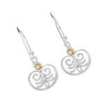 Citrine-Turkish-Hannah-Solitaire-Dangle-Yellow-Sterling-Silver-Earring