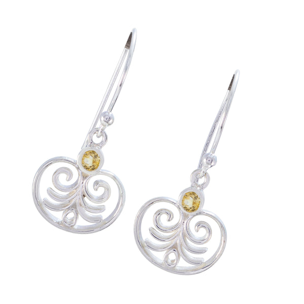 Citrine-Turkish-Hannah-Solitaire-Dangle-Yellow-Sterling-Silver-Earring