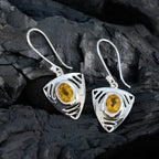 Citrine-Middle-Eastern-Hazel-Solitaire-Dangle-Yellow-Sterling-Silver-Earring