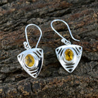 Citrine-Middle-Eastern-Hazel-Solitaire-Dangle-Yellow-Sterling-Silver-Earring