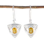 Citrine-Middle-Eastern-Hazel-Solitaire-Dangle-Yellow-Sterling-Silver-Earring