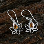 Citrine-African-Min-seo-Solitaire-Dangle-Yellow-Sterling-Silver-Earring